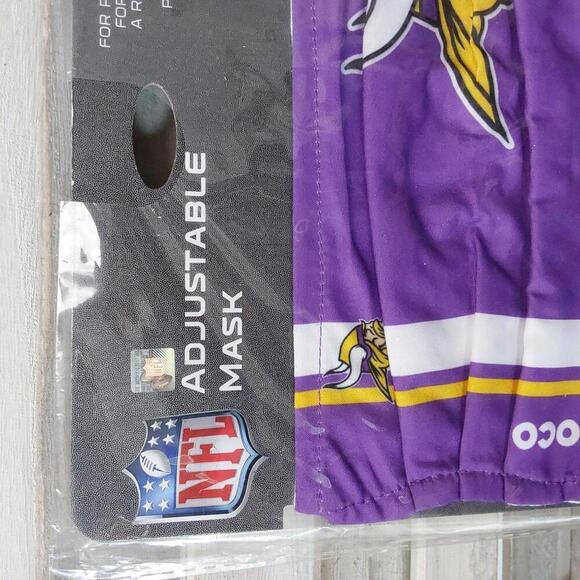 NFL Minnesota Vikings Adjustable Mask | FOCO | Adult - Picture 3 of 6